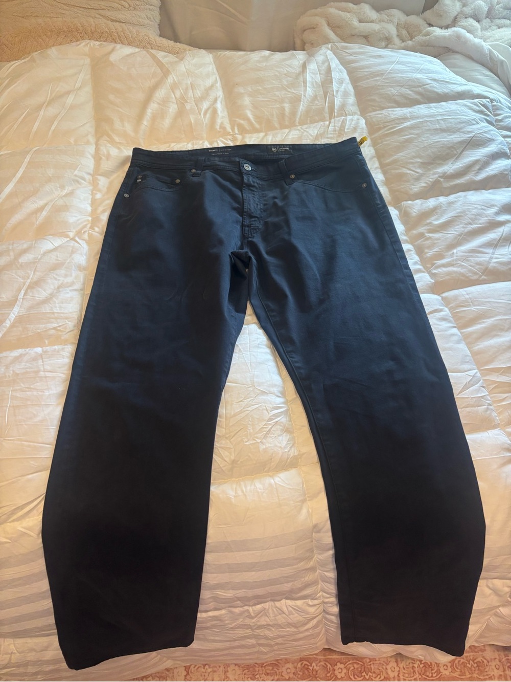 AG Adriano Goldschmied Slim Straight Men's Pants in Navy